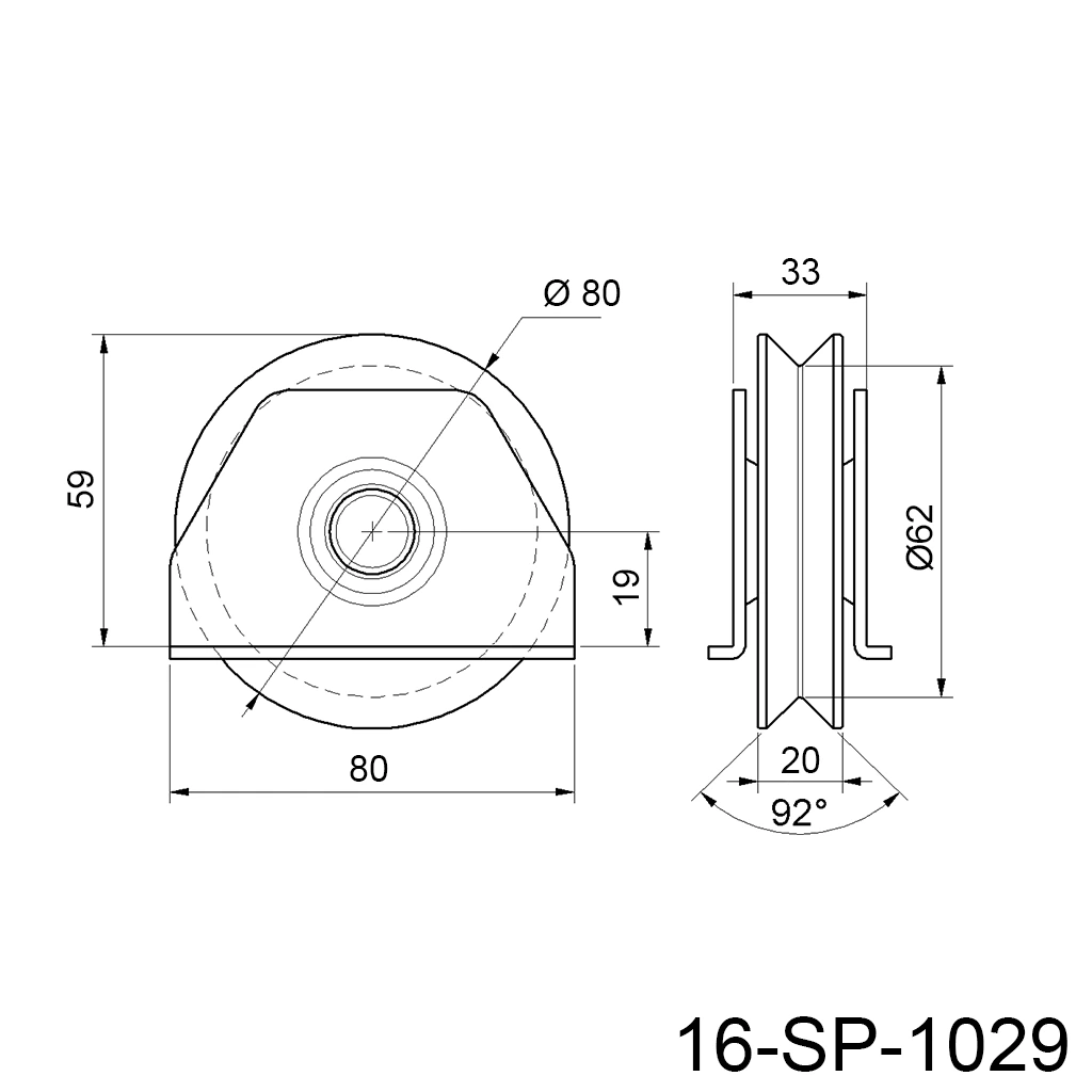 rueda base ceja V 80mm sp-1029.webp
