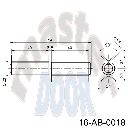 Bisagra con 2 Alas Abierta, 94mm, Ø20mm. A-120.90 16-AB-0018 cota.webp
