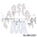 Bisagra galv. 64mm x 17mm, perno Ø6mm interior, para Puerta Abatible. A-110Z.60 AB-0001 cotas.webp