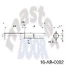 Bisagra galv. 105mm x 23mm, perno Ø9mm interior, para Puerta Abatible. A-110Z.100 AB-0002 cotas.webp