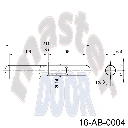 Bisagra galv. 211mm x 34mm, perno Ø14mm interior, para Puerta Abatible. A-110Z.200 AB-0004 cotas.webp