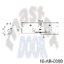 Bisagra con perno de Laton y balero postas inox, 120mm x 20mm, perno Ø9mm interior, para Puerta Abatible. A-261Z.16x20x120 AB-0009 cota.webp