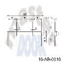 Bisagra con 3 Alas, 129mm, Ø10mm. A-250.110 AB-0016 cota.webp
