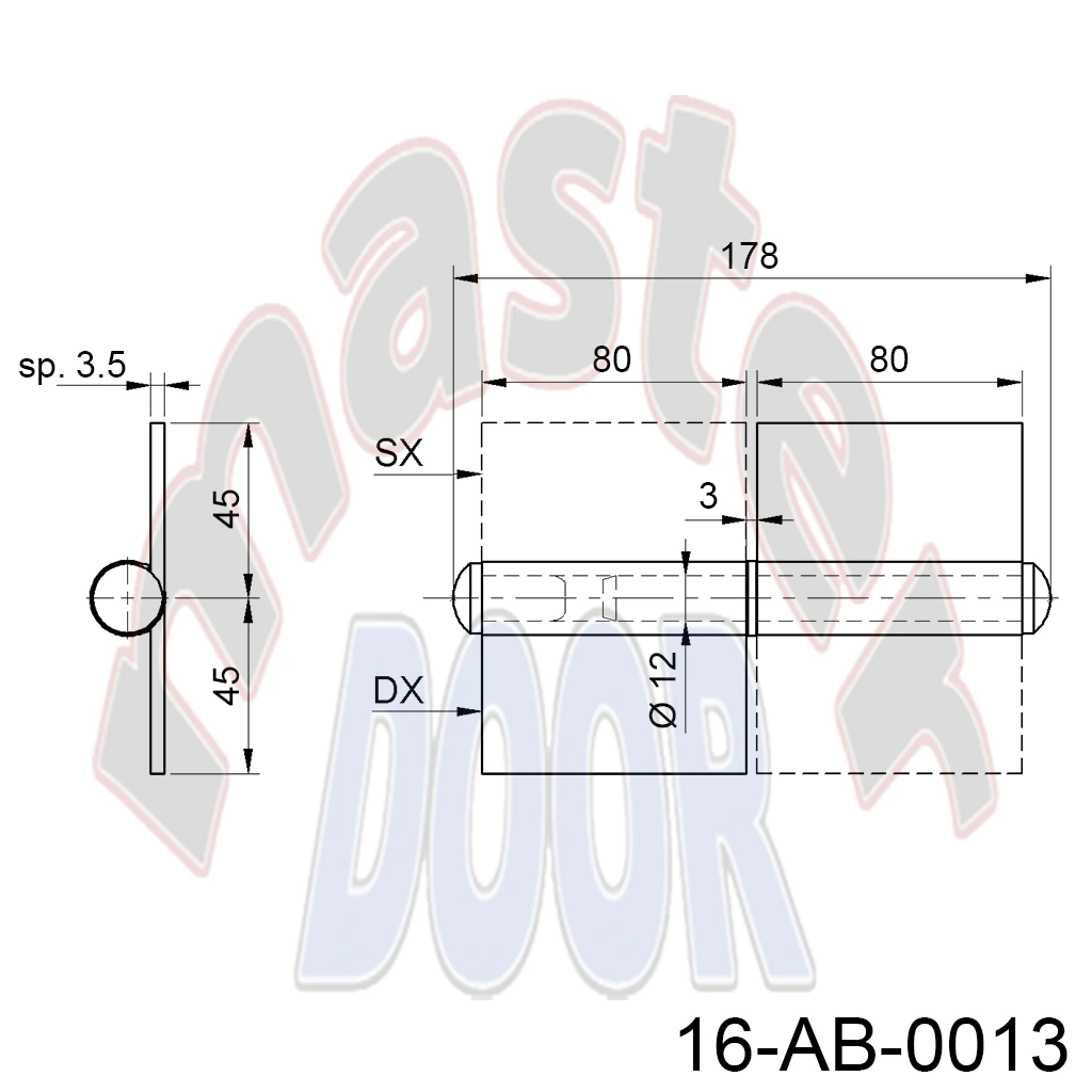 Bisagra con 2 Alas, RX, 73mm, Ø8mm. A-240.60. RH ab-0013 cota.webp