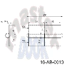 Bisagra con 2 Alas, RX, 73mm, Ø8mm. A-240.60. RH ab-0013 cota.webp