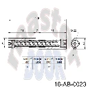 Bisagra Autorregulable de cierre automatico, 25mm x 150mm, Ø22mm. A-1222 AB-0023 cota.webp