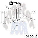 Bisagra Ajustable en 4 Dimenciones, M16, atornillable con tornillos Quick-Fic incluidos, 2 piezas 16-LOC-23 cota.webp