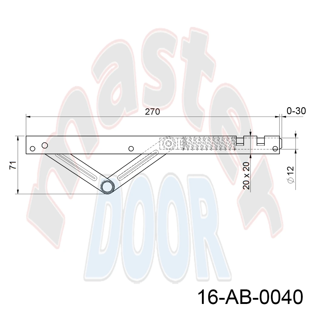 [16-AB-0040] Pasador con Resorte, inox. para hoja Abatible. A-300IX.webp