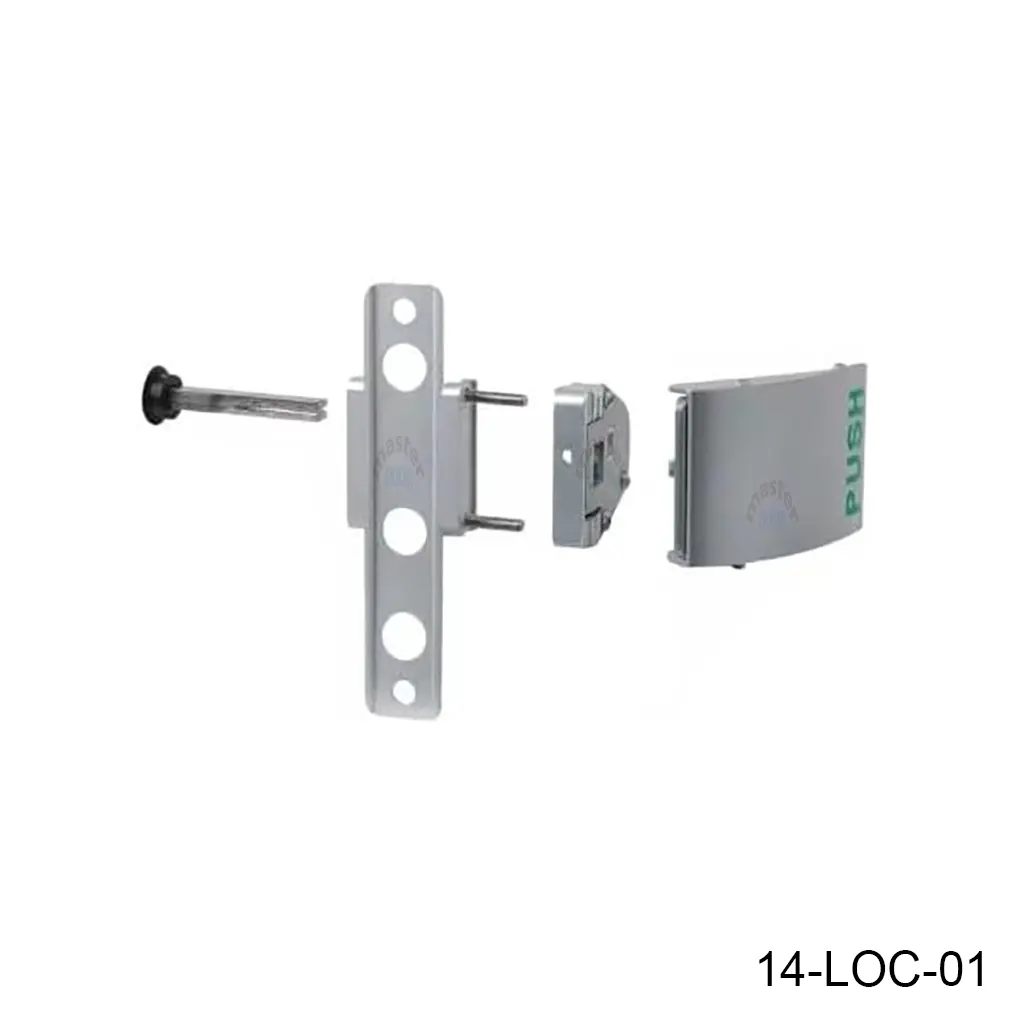 Barra Antipanico Horizontal Corta, M-3006PUSH, de empuje, de Aluminio. Loc