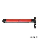 Barra Antipanico Horizontal ISEO, para puerta de 36", Negra / Rojo. Sin Accesorios