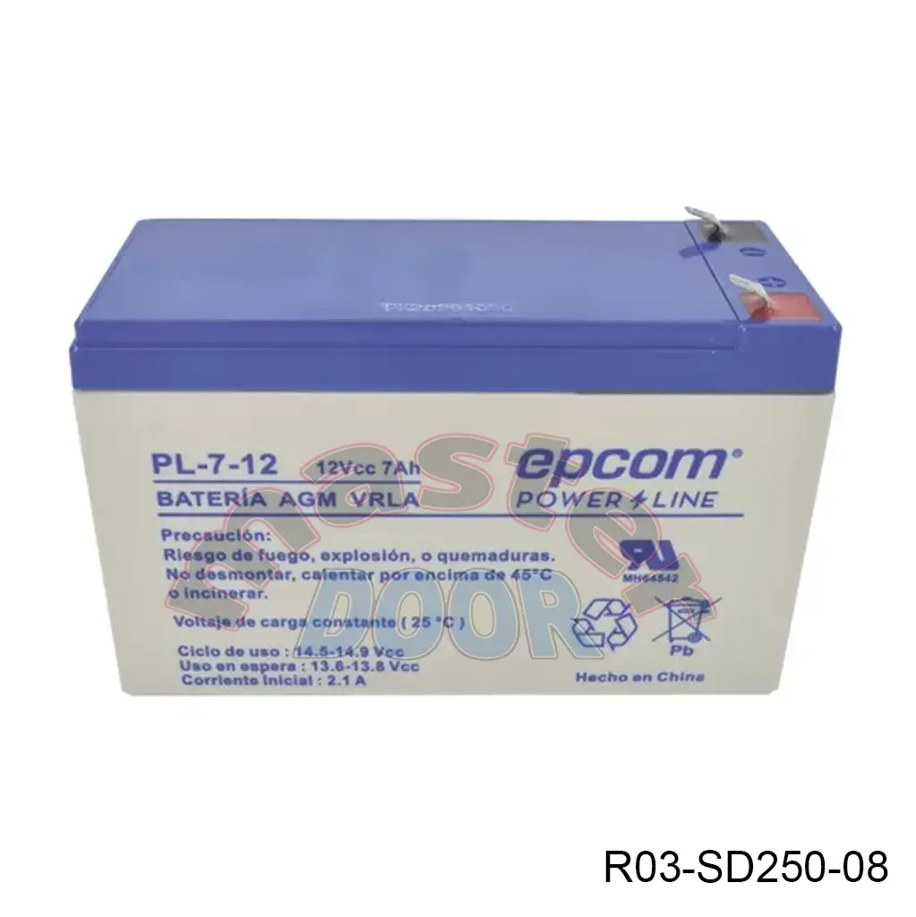 Bateria de respaldo 12VCD para pistones SD-250…joy