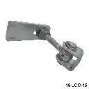 Bisagra GBMU-Z-M12-90, regulable 3 dimensiones, acero zincado, para 100kg, 180º, para PTR. LOC