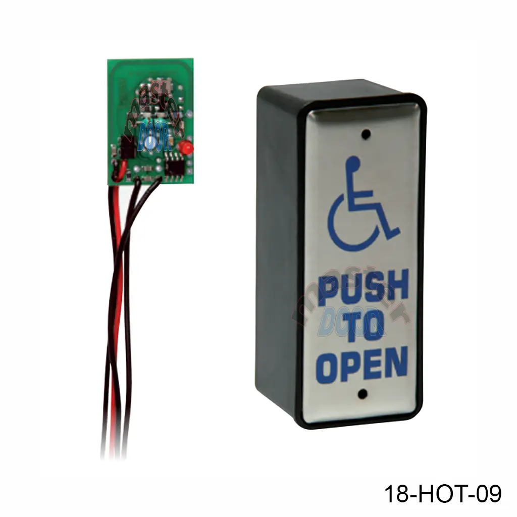 [18-HOT-09] Boton / Interruptor de Pared JO1J4 Inalambrico, rectangular, con logo para discapacitados, Inox. Hot