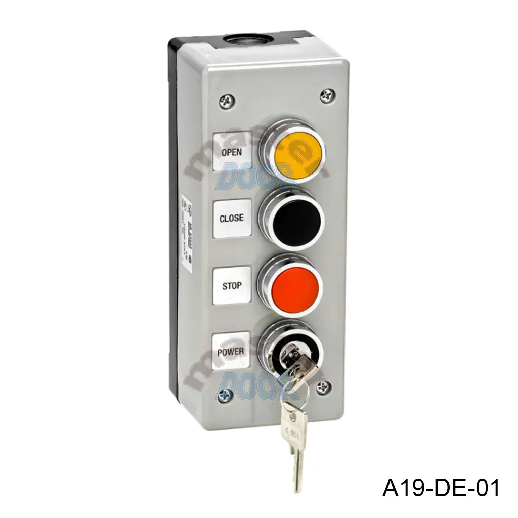 [A19-DE-01] Botonera Industrial Rectangular 3BXLT de Tres Pasos con llave para bloqueo, N4 UL