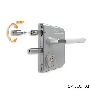 Cerradura LAKQ4040 U2 para Puerta Abatible, para PTR 60mm (RAL 7016) con manija y llaves. No incluye contra
