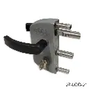 Cerradura LAKZ4040 P1 para Puerta Abatible, para PTR 40mm (RAL 7016), con manija y llaves. No incluye contra