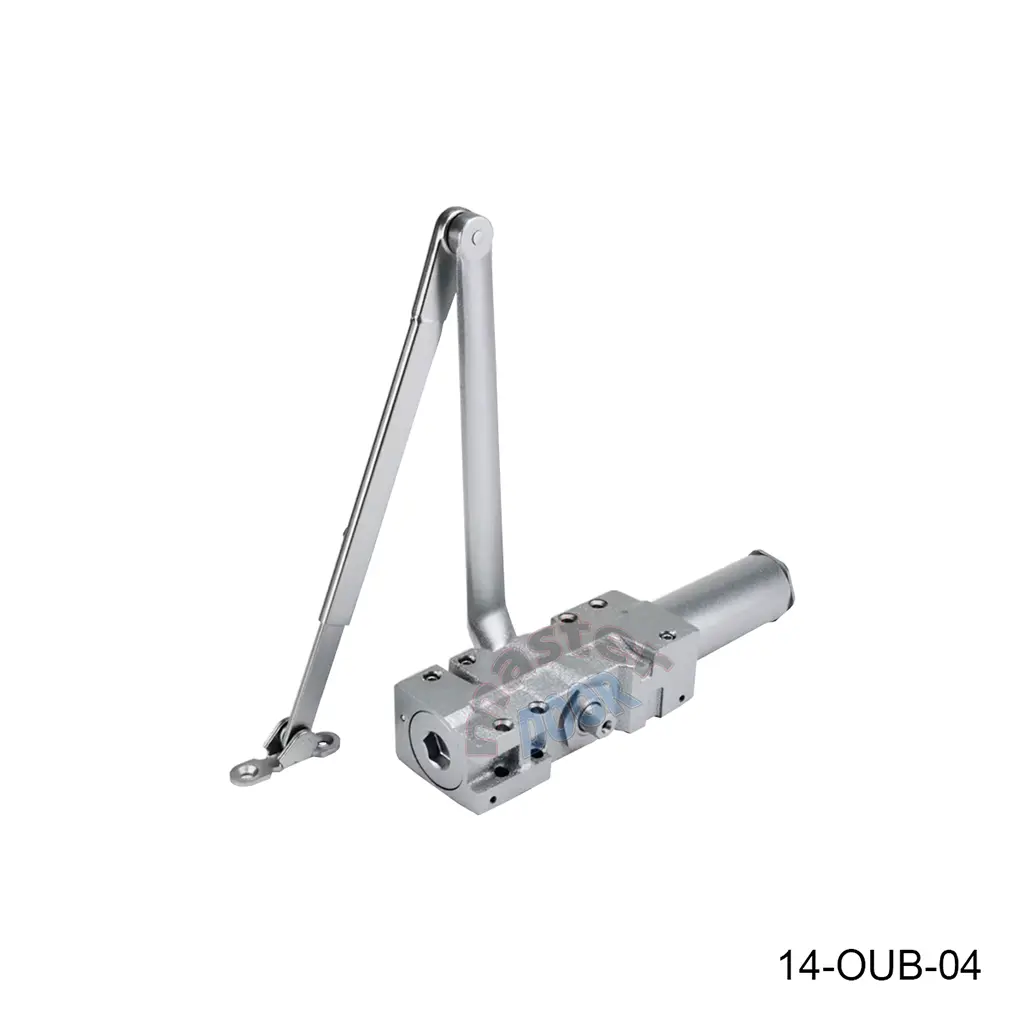 Cierra puertas Mod.-OB03BC, G1 2,000,000 ciclos, 1.4m ancho y 150kg de peso máximo, UL 3-Horas contra Fuego 180º, ajuste de velocidad, con soporte, servicio