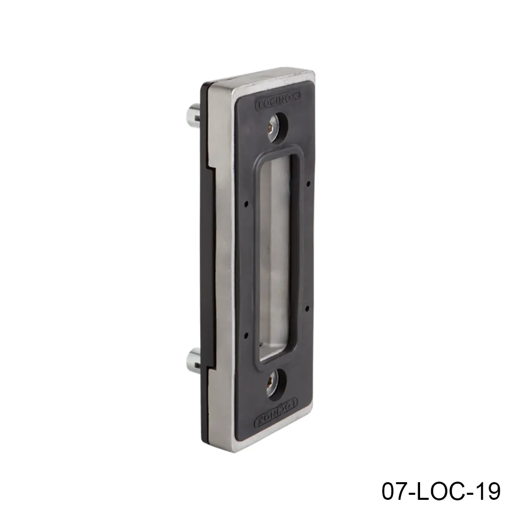 Contra SSKZ QF Ajustable 9mm, para Cerradura Corrediza LSKZ5050 U2, para PTR 80mm, de acero inox. y goma