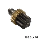 Flecha completa para Transmision del Op. SLX1524, (corona, balero)