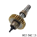 Flecha completa para transmisión del DKC400/SG610..(flecha, corona, bujes, cuña)