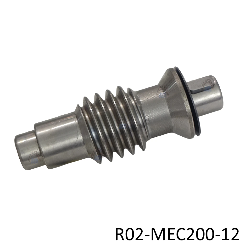 Flecha sin fin de la transmision del MEC-200..(con su cuña 6x6x15 y rondana)