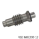 Flecha sin fin de la transmision del MEC-200..(con su cuña 6x6x15 y rondana)