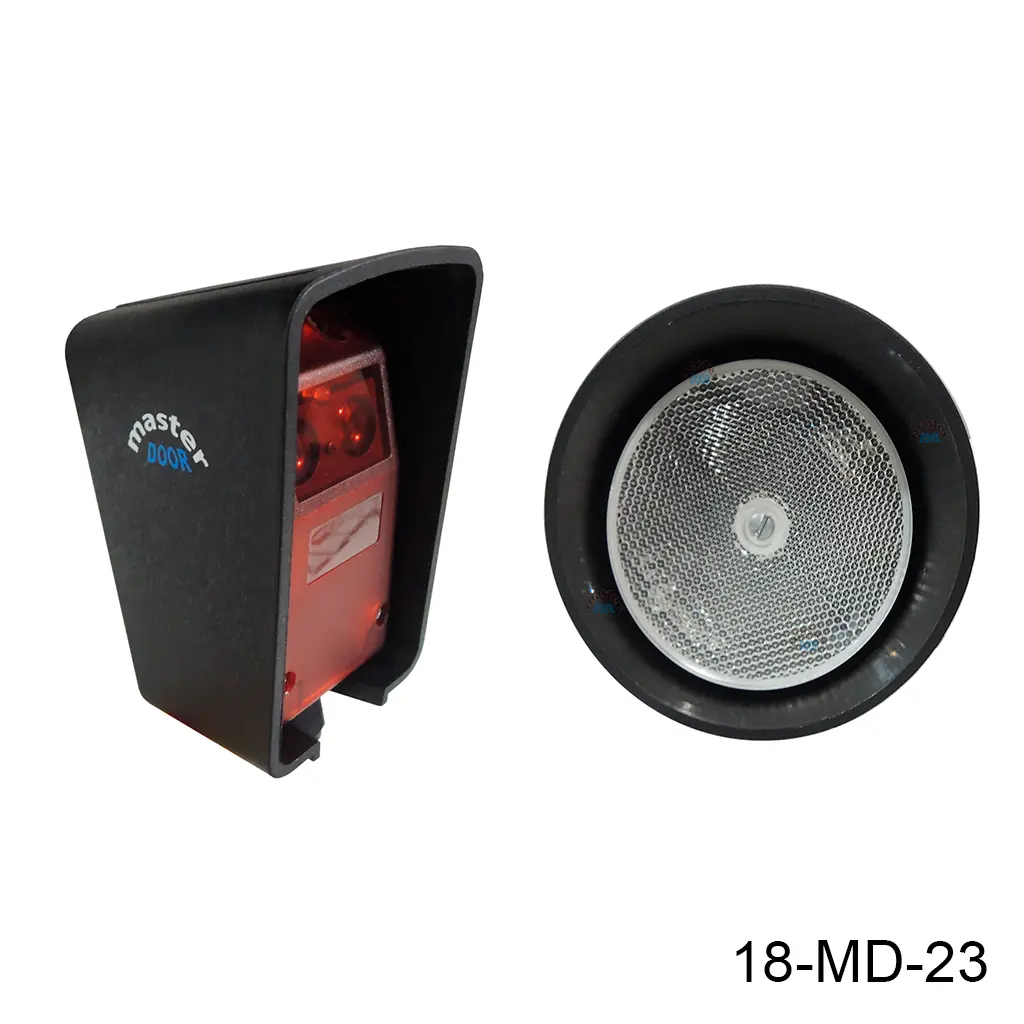 Fotoceldas MD de Rebote/Espejo, Alcance 15m, sistema blue bus,(Tiene un interruptor para determinar su conexion, 4 cables o 2 cables para Algunos Lift-Master)