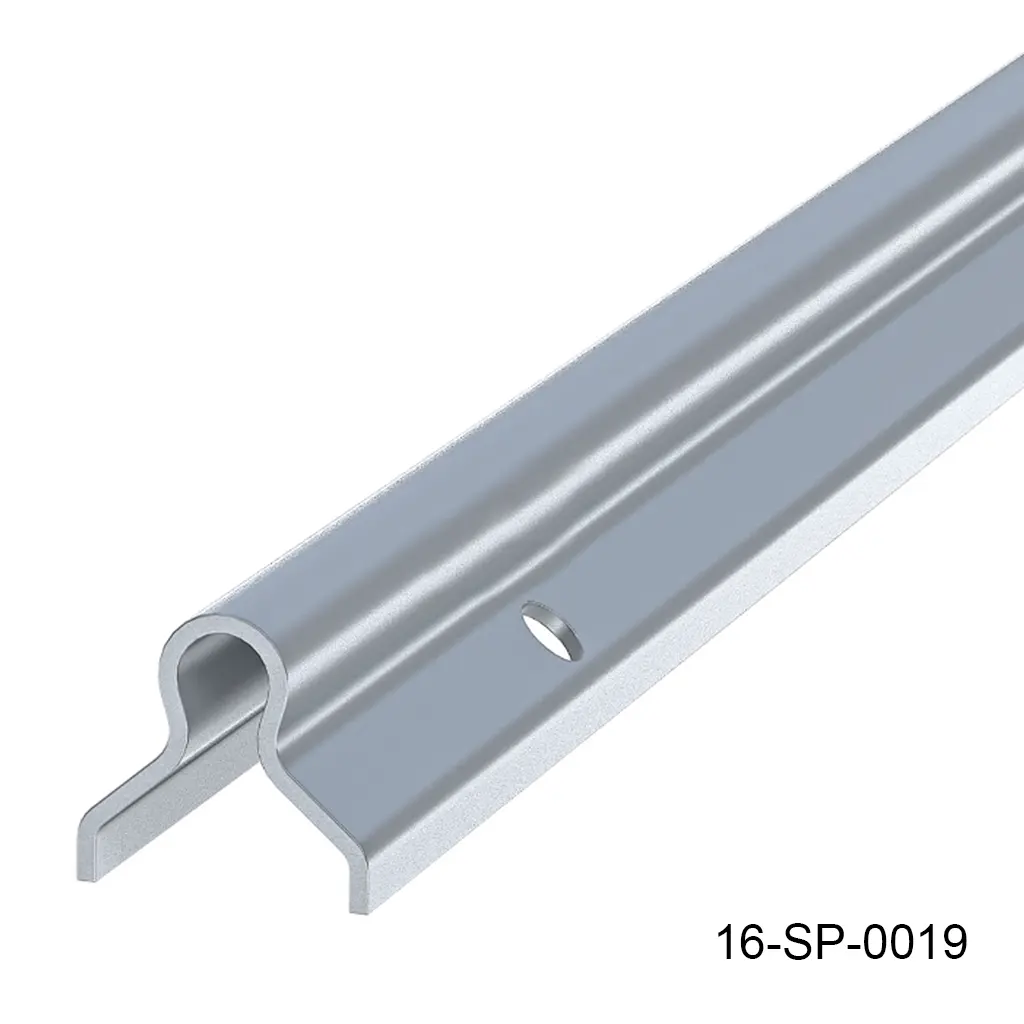 [16-SP-0019] Guia Inferior "U" 20mm X 3mts. para anclarse en concreto, espesor 4mm para puertas mas pesadas