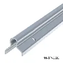 Guia Inferior "U" 20mm X 6mts. para anclarse en concreto, espesor 4mm para puertas mas pesadas