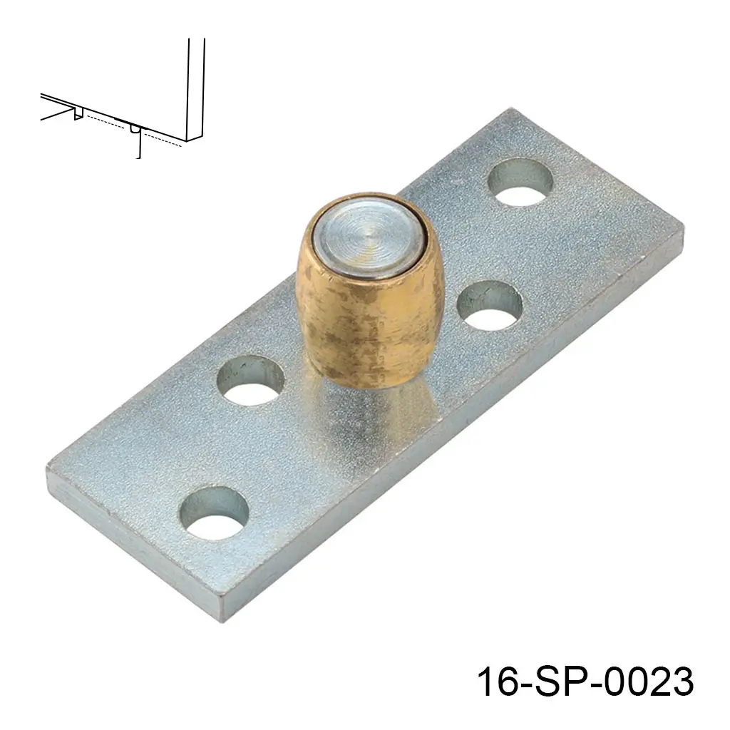[16-SP-0023] Guia Inferior con Base y Rodillo de Laton, base 11cm, Rodillo Ø25mm ext. A-794