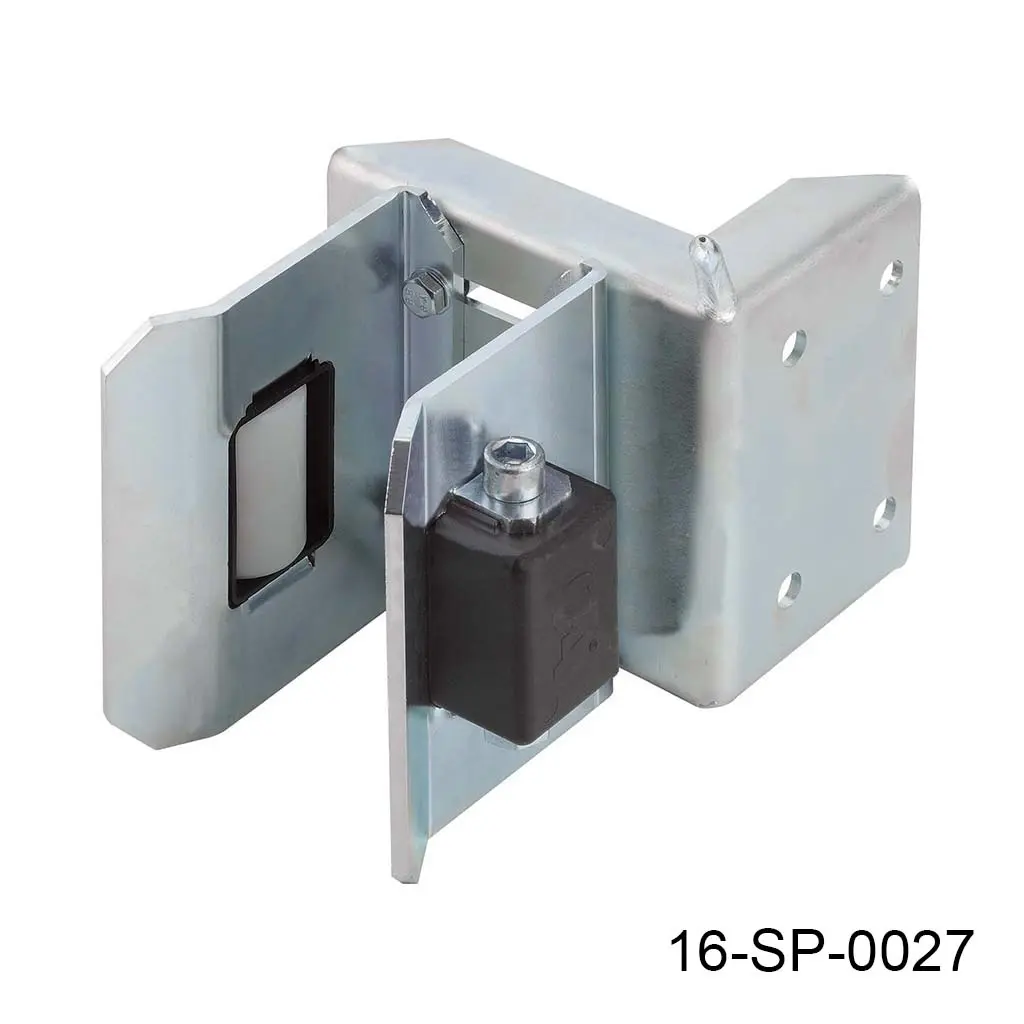 [16-SP-0027] Guia Superior/Inferior con su base y 2 Rodillo de Naylamin 40x45mm para hoja corrediza, ajustable 30-98mm, 100mm fondo, con base 150mm. A-467.P