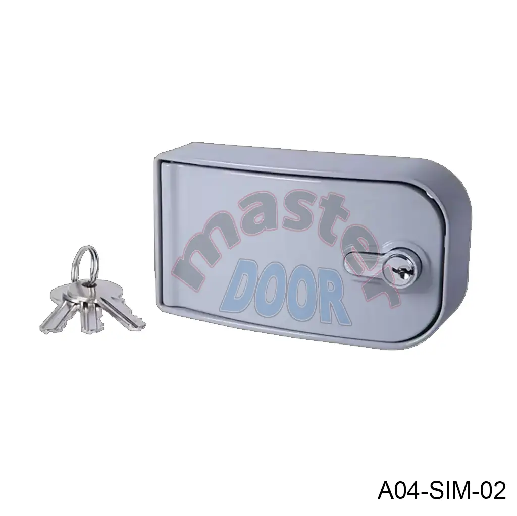 Interruptor de llave (Key switch ST-02), con Micro COM-NO-NC y Palanca de Desbloqueo Incluye 3 llaves, para Op. Cortina Oculto CM y otros