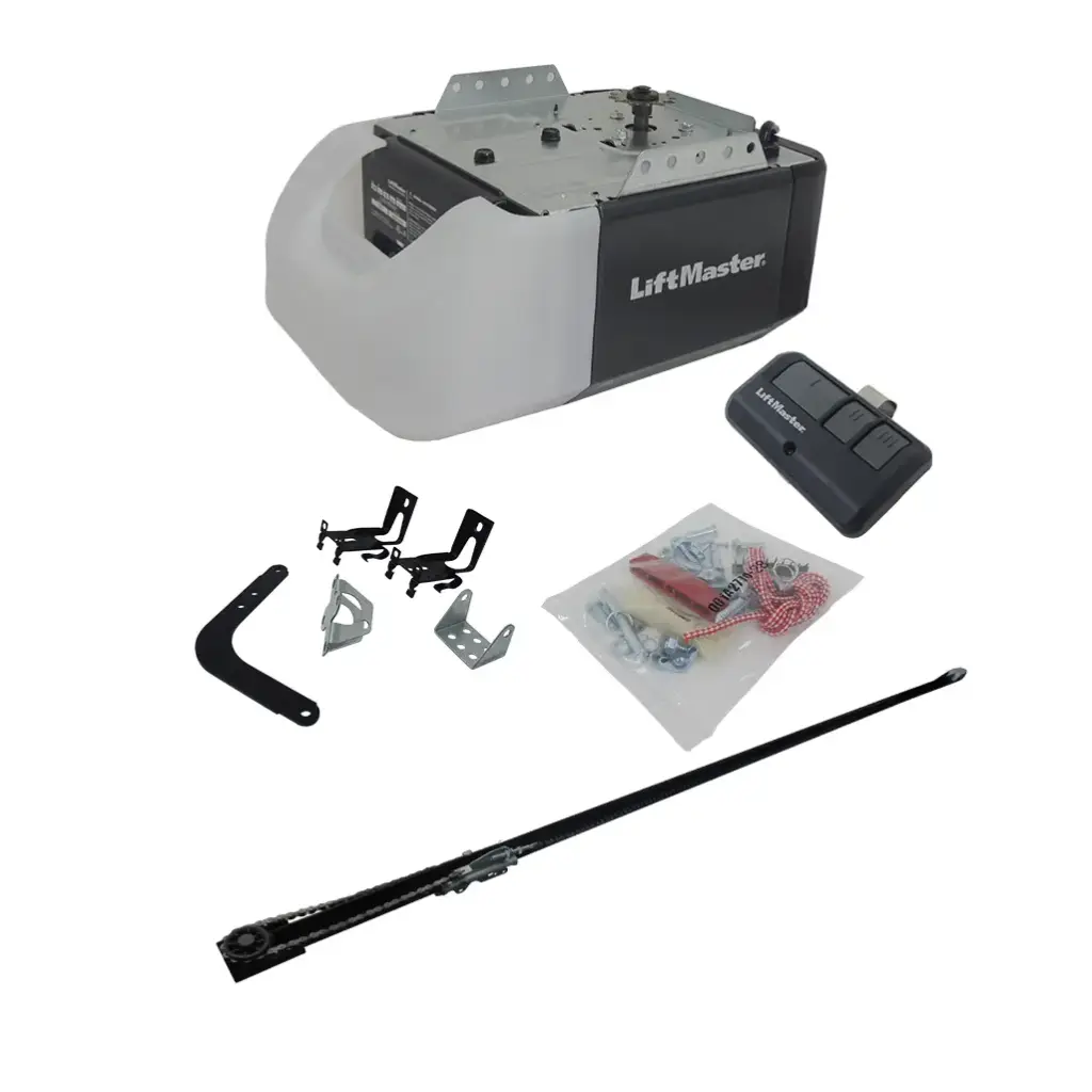 Kit 8165W Operador, caja de accesorio y Riel T. Wifi Integrado en la Tarjeta para su apertura/cierre por medio de un celular, con 2 control