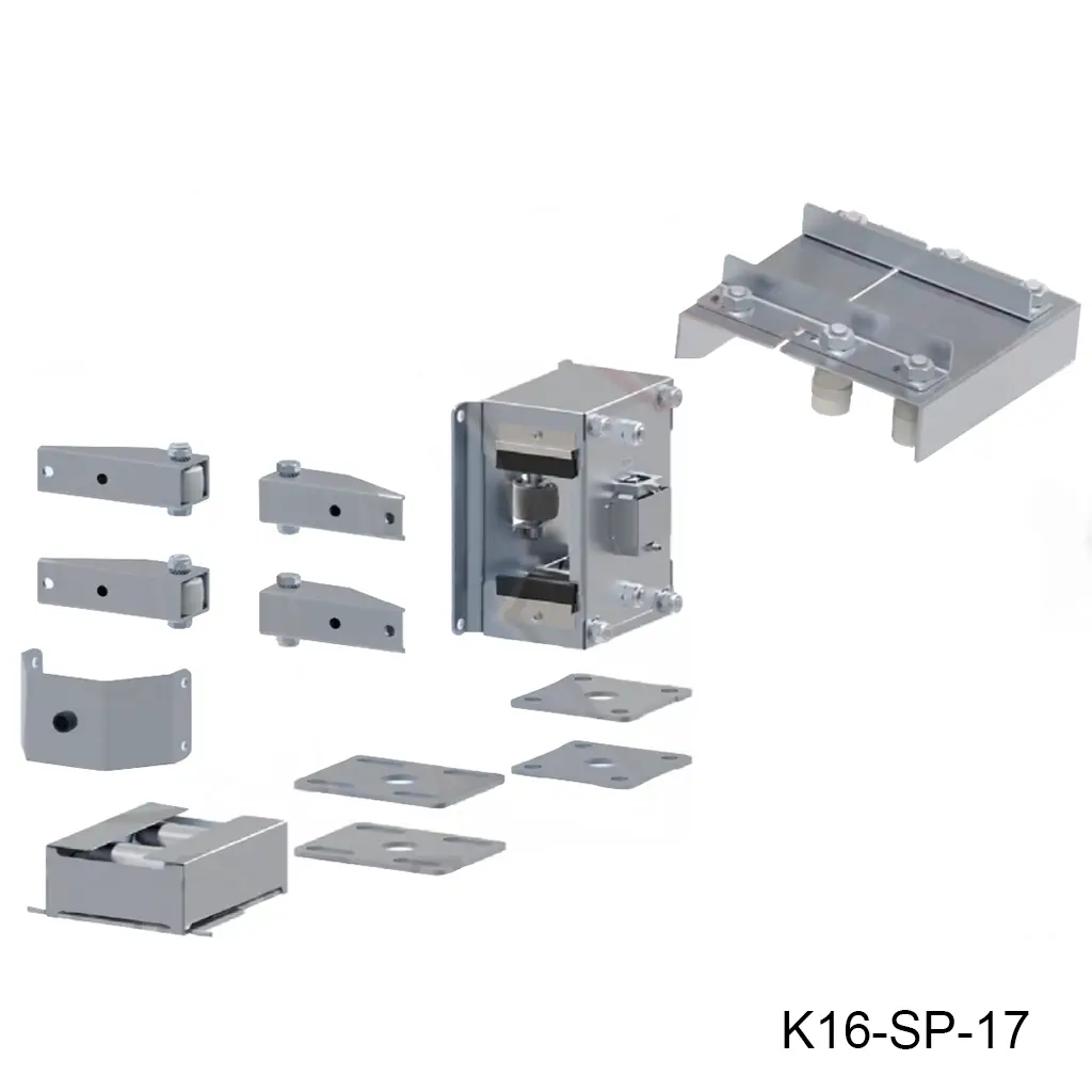 Kit Cantilever GUARDIAN Mod. S-100 para hoja de 3.0m hasta 6.0m, peso maximo 500kg. Sistema Autoportante, la hoja va en el aire.