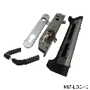 Kit Cerradura Embutida FORTYLOCK de gancho, para Puerta Abatible, PTR 40mm. Incluye: Cilindro, Llaves, Manija, Escudo y Contra SFKI. LOC