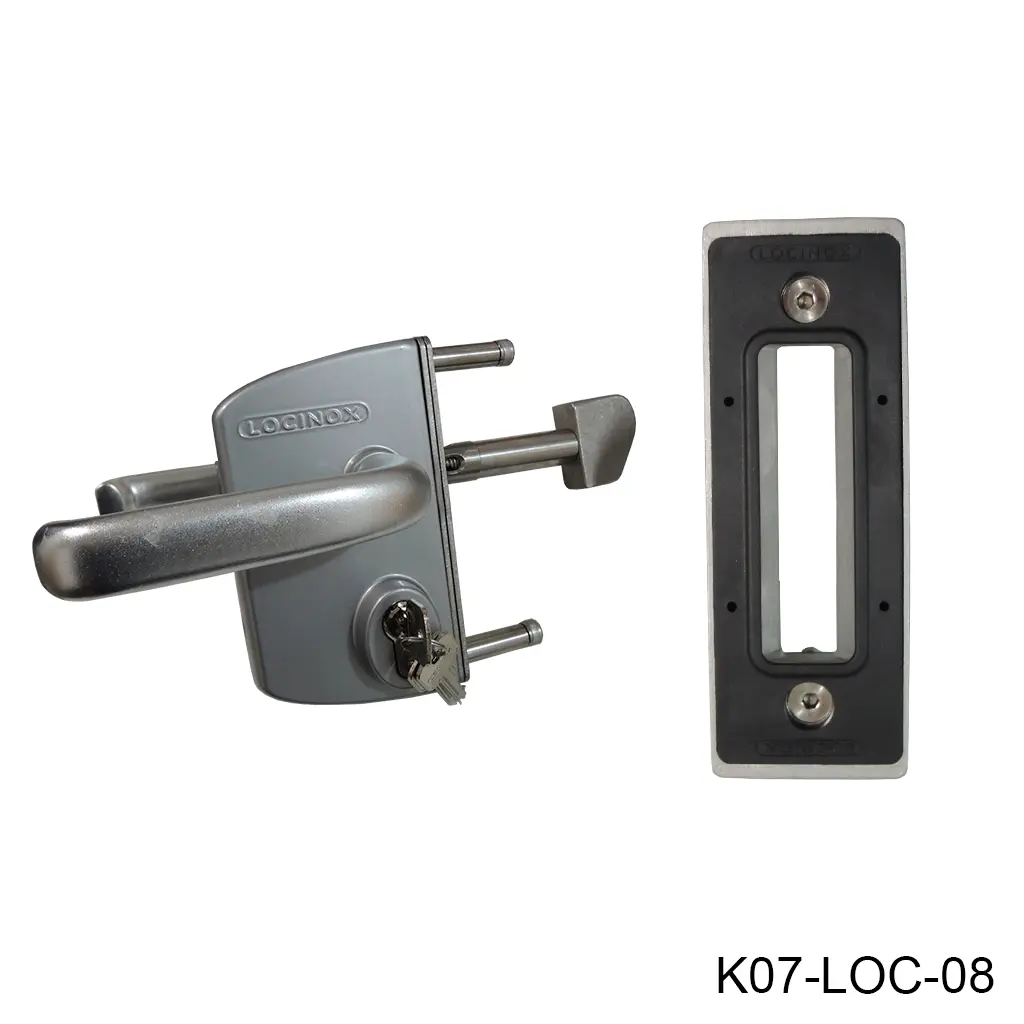 [K07-LOC-08] Kit Cerradura LSKZ5050 U2 para Puerta Corrediza, PTR 50mm. Incluye: Cilindro, Llaves, Manija, Contra SSKZ QF. LOC