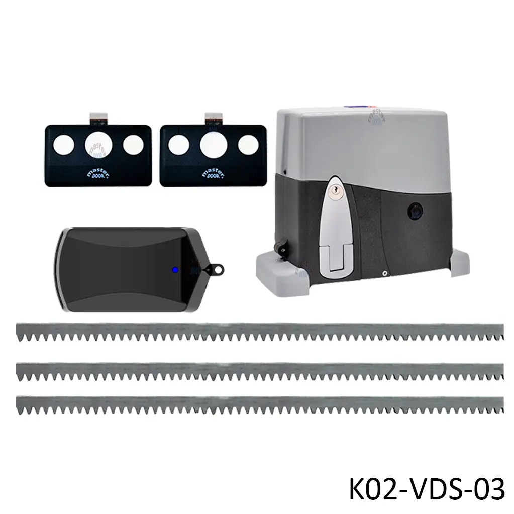 [K02-VDS-03] Kit Cremallera AG FUTURE, 1600kg, 220V, 2F, Incluye 6.0m cremallera, Receptor y 2 Controles MD