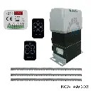 Kit Cremallera FAAC-844 ER, 220V, 2F. Cap. de Arrastre 1600K. Incluye: 6m cremallera, 1-Tarjeta, 1-Receptor y 2 Control.