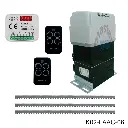 Kit Cremallera FAAC-844 T, 220V, 3F. Cap. de Arrastre 1800K. Incluye: 6m cremallera, 1-Tarjeta, 1-Receptor y 2 Control.