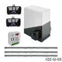 Kit Cremallera PASS2500, 2,500kg, 220volt, 3F, Incluye 6m de cremallera y Receptor con 2 controles F433