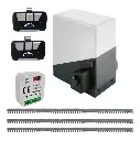 Kit Cremallera PASS2500, 2,500kg, 220volt, 3F, Incluye 6m de cremallera y Receptor con 2 controles F433