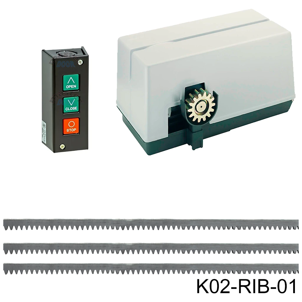 [K02-RIB-01] Kit Cremallera SUPER-3000 FAST 220V Trif. Cap. de Arrastre 3000K. Con 6m cremallera y Botonera