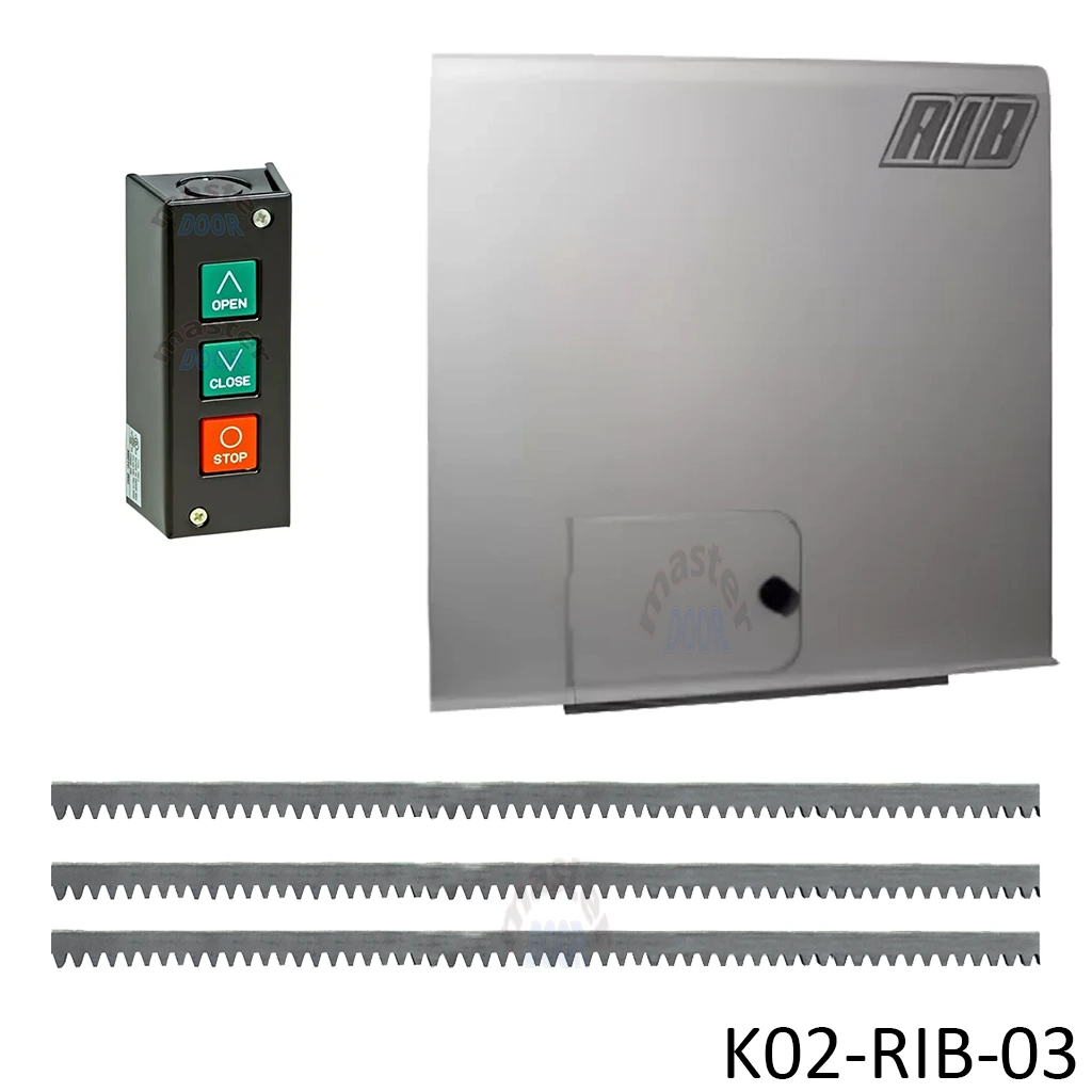 [K02-RIB-03] Kit Cremallera SUPER-8000 FAST 4.0 hp 220V Trif. Cap. de Arrastre 8000K. Con 6m cremallera y Botonera