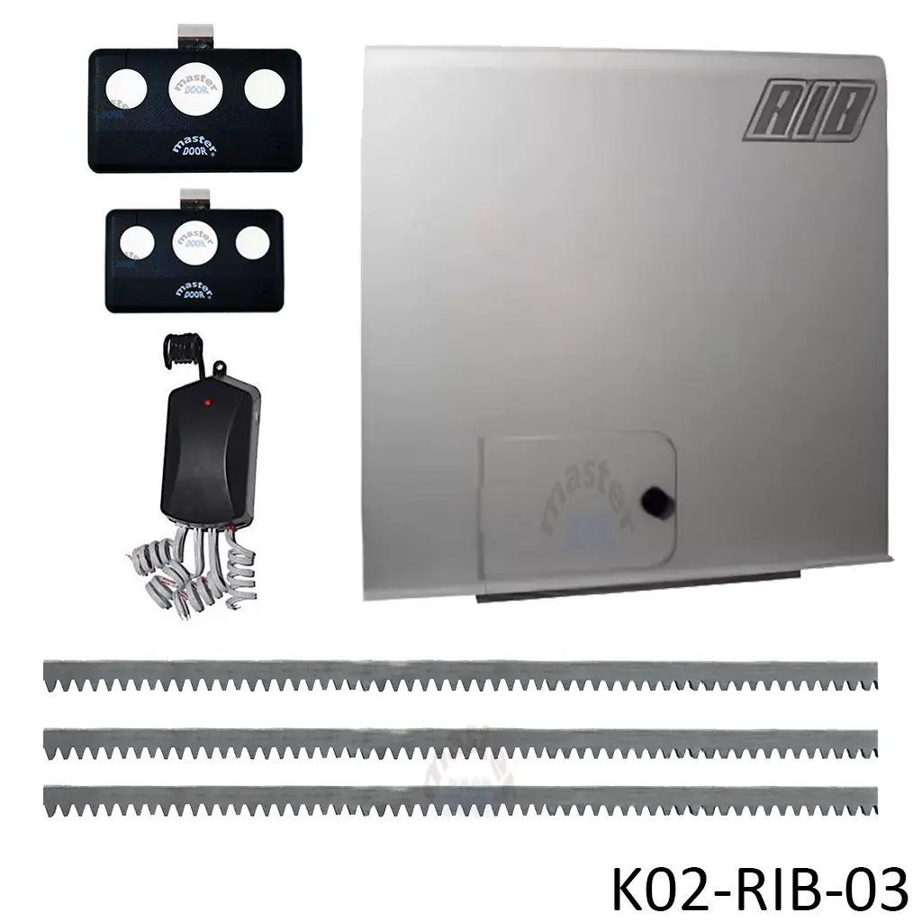 [K02-RIB-03] Kit Cremallera SUPER-8000 FAST 4.0 hp 220V Trif. Cap. de Arrastre 8000K. Con 6m cremallera y Botonera