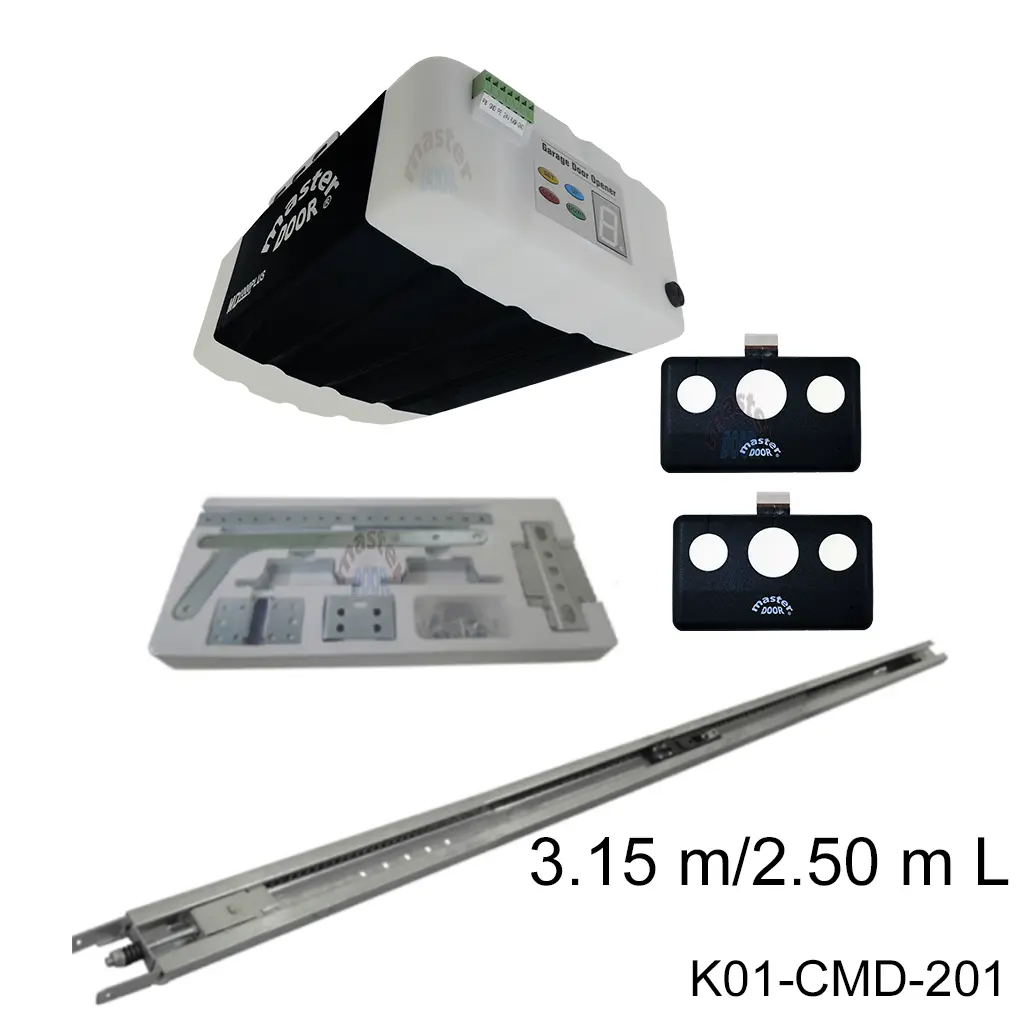 Kit MD-1000 PLUS con Riel C para Cadena de 3.15 / 2.50 mto. apertura, con opción Wifi, mediante una usb No incluida.