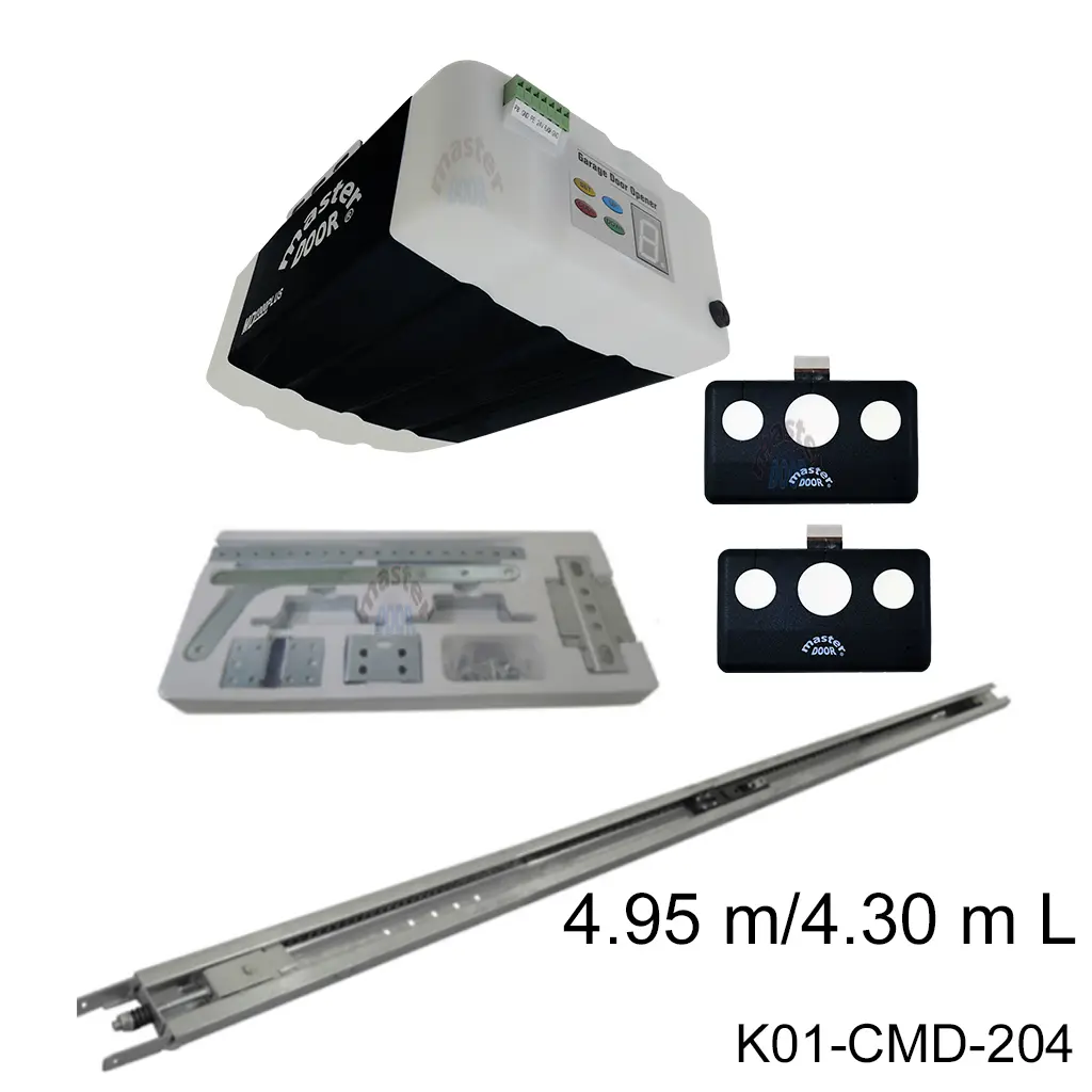 Kit MD-1000 PLUS con Riel C para Cadena de 4.95 / 4.30 mto. apertura, con opción Wifi, mediante una usb No incluida.