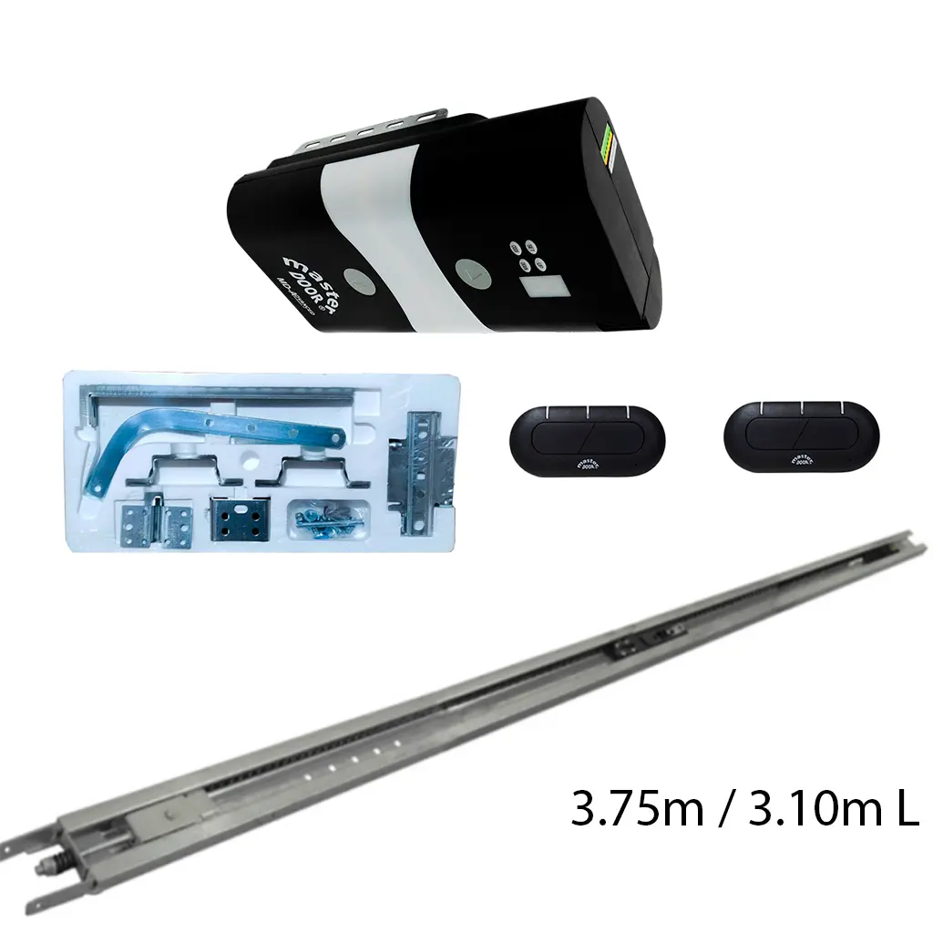 Kit MD-ADVANCED con Riel C para Cadena, de 3.75 / 3.10 mto. apertura, incluye Bateria de Respaldo