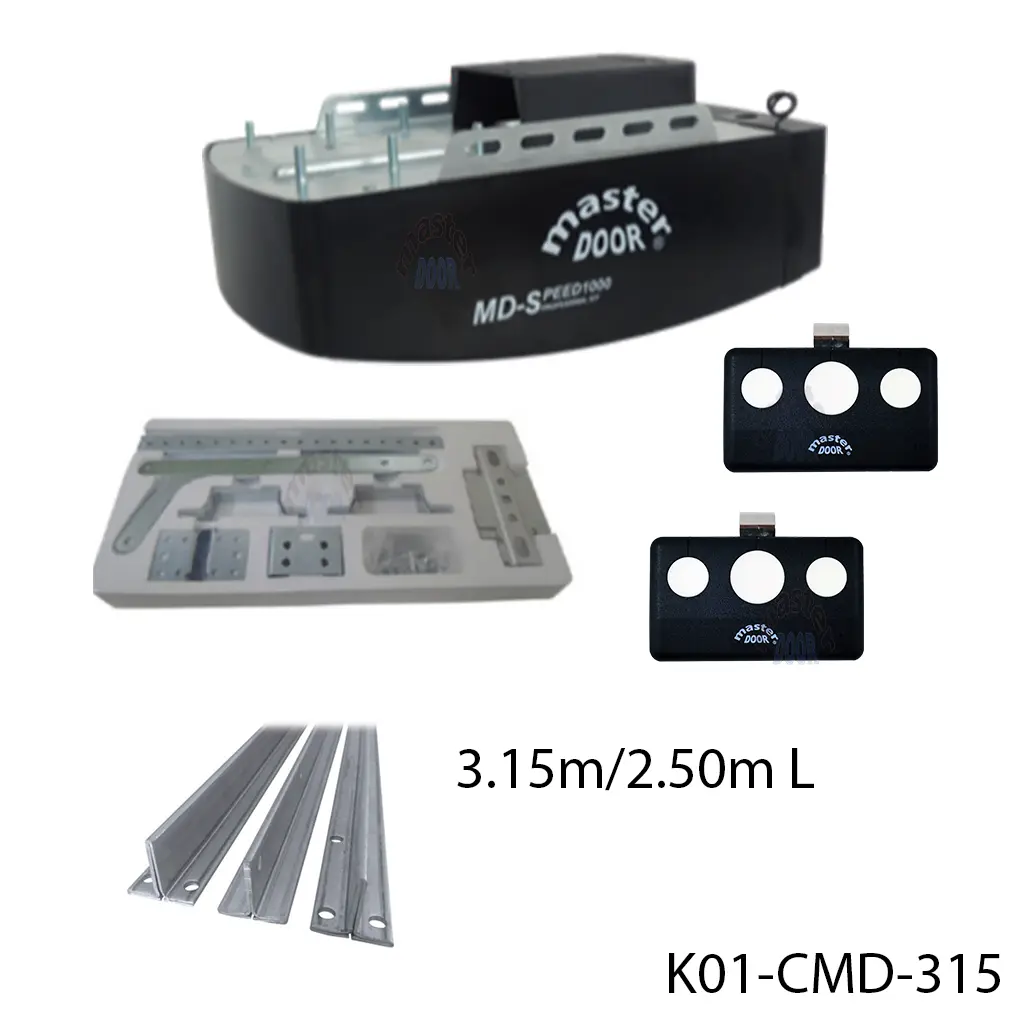 Kit MD-SPEED 1000 con Riel T para Cadena, de 3.15 / 2.50 mto. apertura