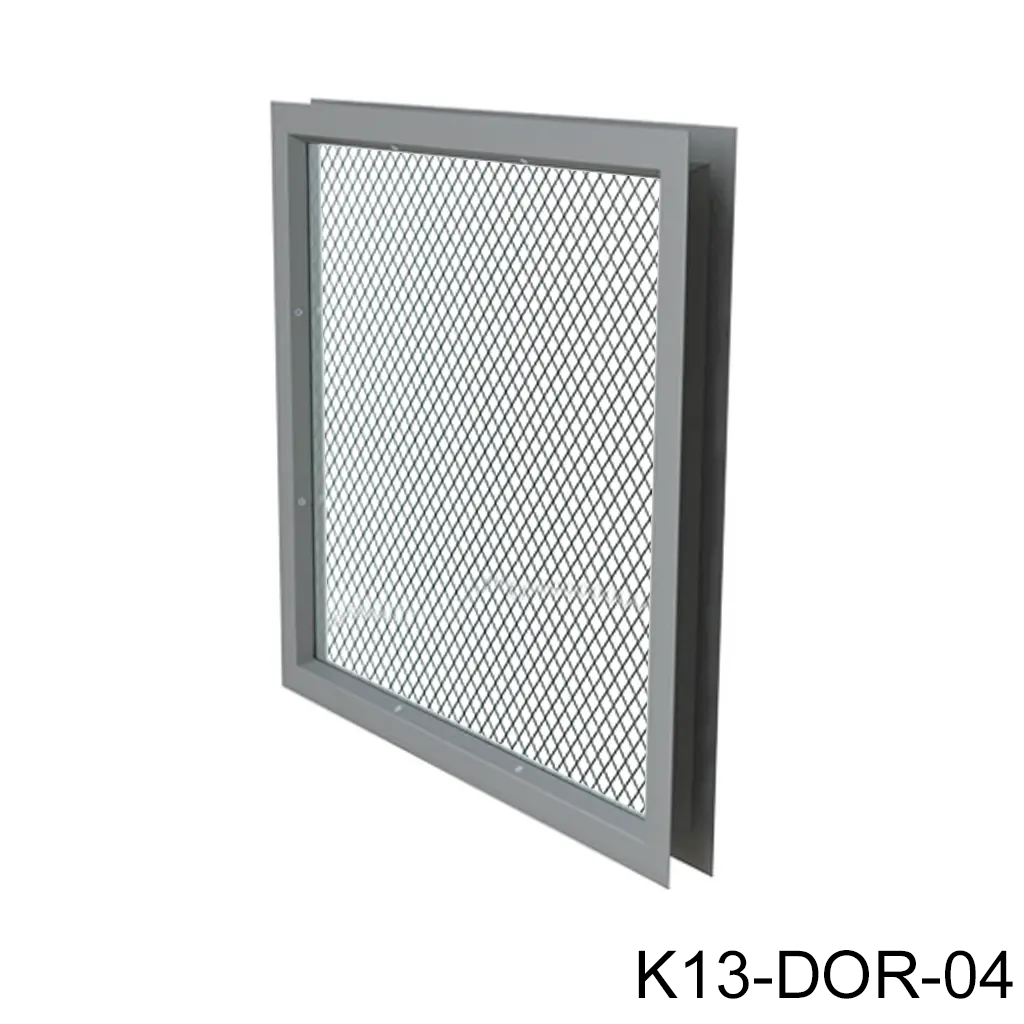 [K13-DOR-04] Kit Mirilla de 30cm x 30cm, Incluye Marco Metalico y Vidrio con Malla Reticular Templado de 6mm