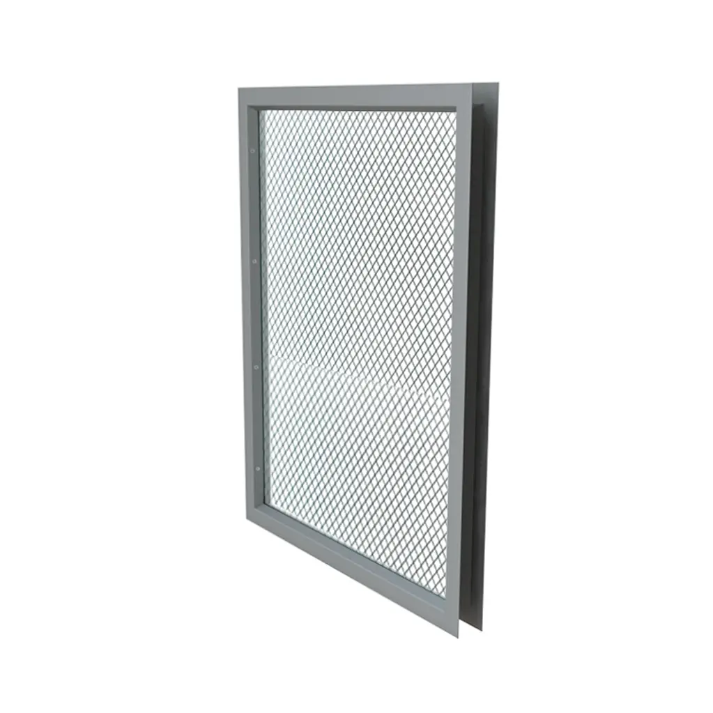 Kit Mirilla de 60cm x 80cm, Incluye Marco Metalico y Vidrio con Malla Reticular Templado de 6mm